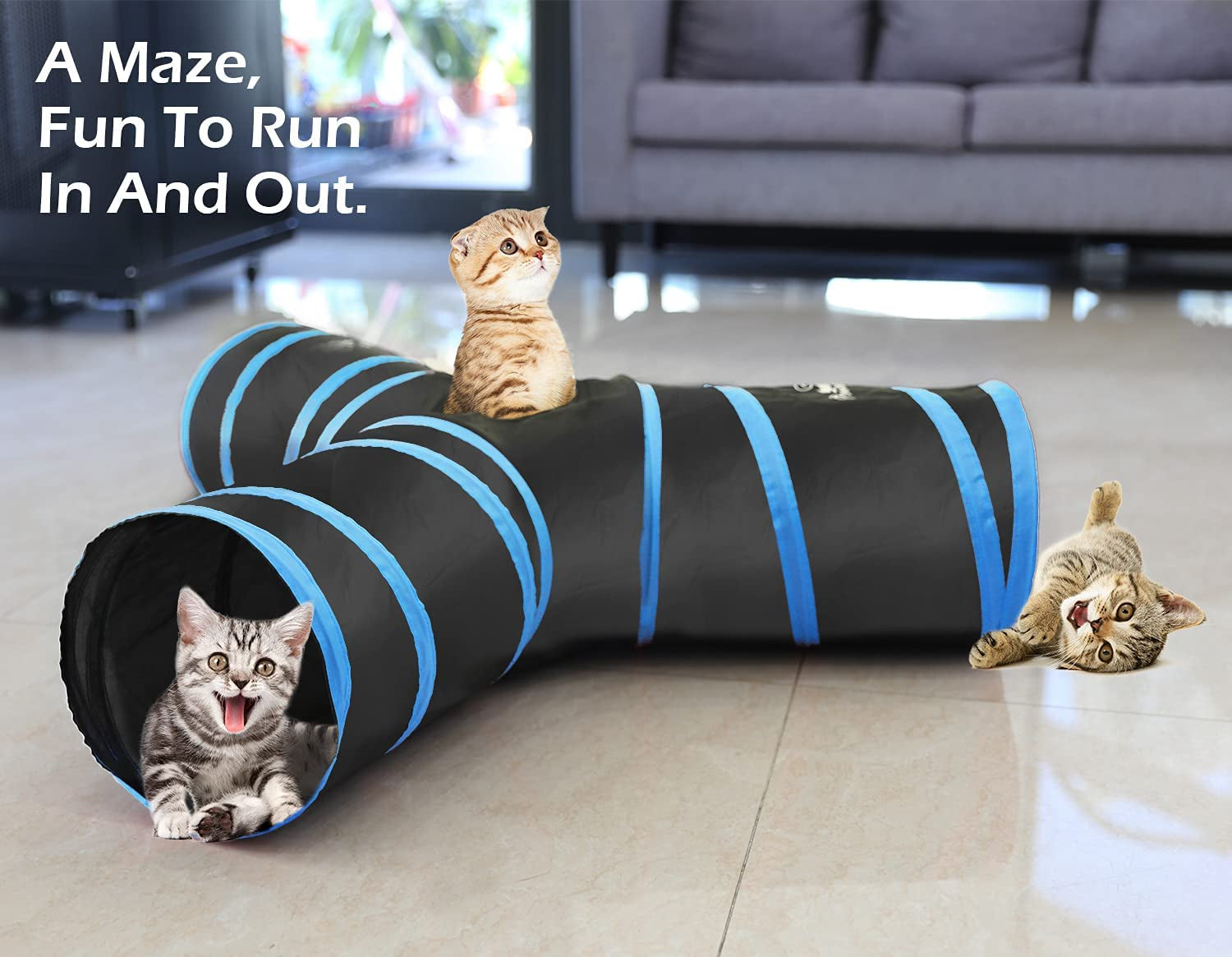 Cat Tunnel with Bell Balls-3