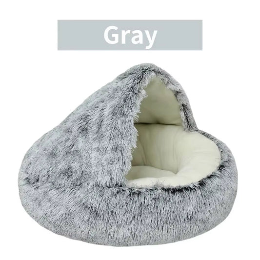 Cozy 2-in-1 Plush Cat Bed-0