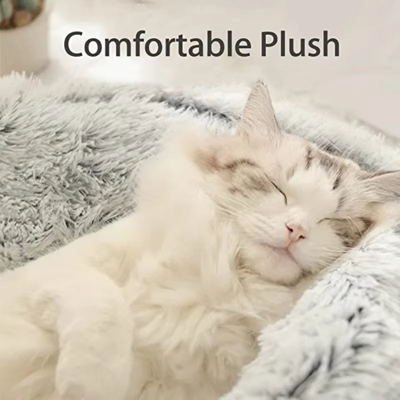 Cozy 2-in-1 Plush Cat Bed-3