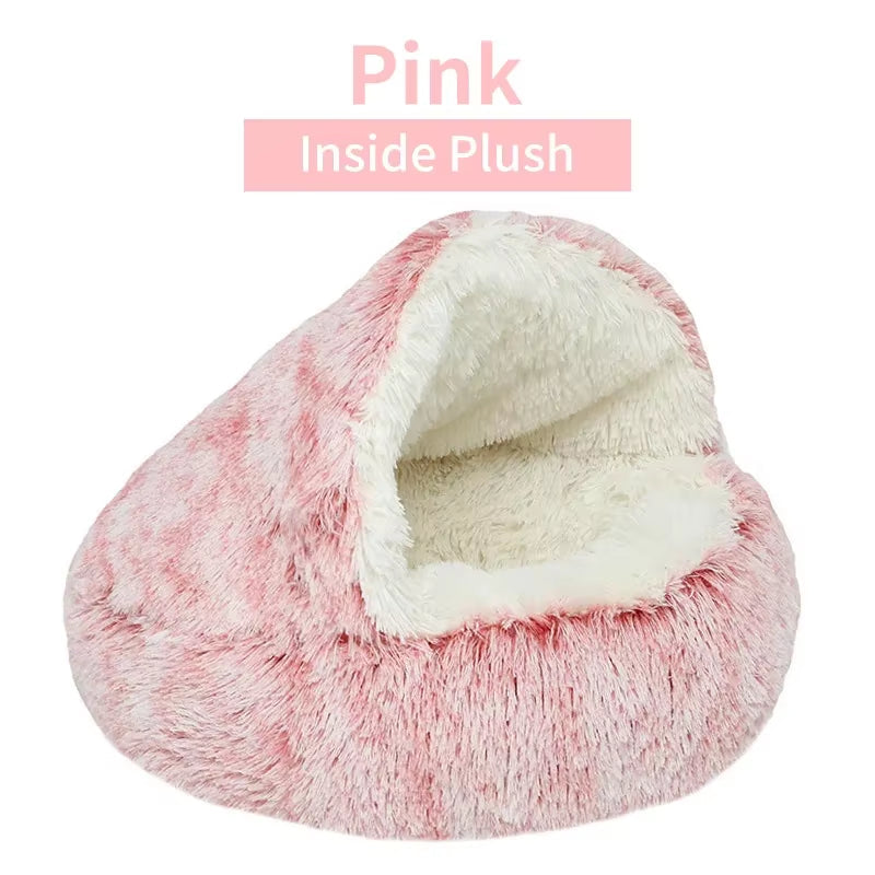 Cozy 2-in-1 Plush Cat Bed-8