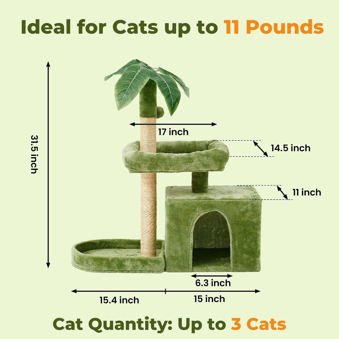 Cozy Leaf-Shaped Cat Tower-0
