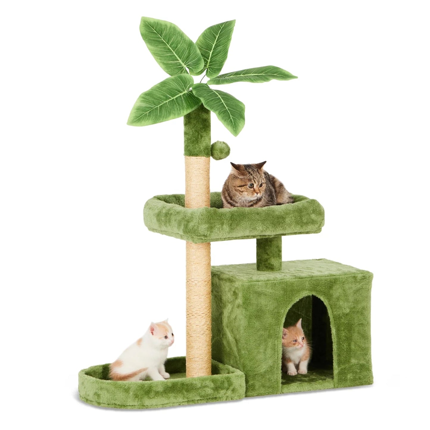Cozy Leaf-Shaped Cat Tower-2