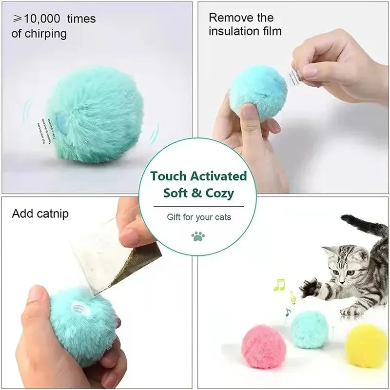 Plush Interactive Cat Toy Ball-2